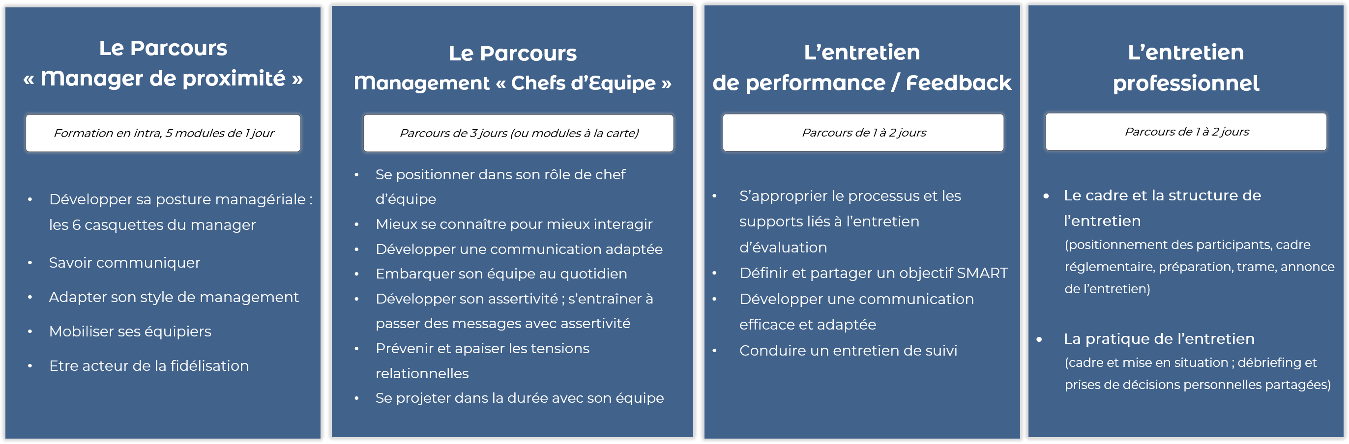 Parcours de formation Catalogue